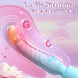 **Double-Ended Vibrator  Womens Adult Toy, Warming Vibrating Massager, Quick Climax AV Wand for Female Pleasure**