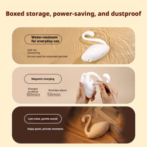 Swan Split-Style Insertable Suction Vibrating Egg  App-Controlled Female Adult Toy