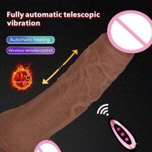 Female Electric Realistic Dildo  Retractable & Heated Silicone Penis for Female Masturbation