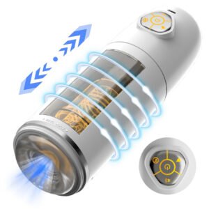 **Smart Male Masturbator  Fully Automatic, LED Light, Telescopic Vibration and Sound, Adult Pleasure Device**