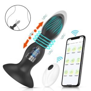 Best-Selling Anal Plug  Cleanse Function, Wireless APP-Controlled Suction Cup, Retractable & Vibrating Silicone Anal Plug, Prostate Massager