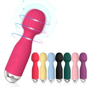 Female Rechargeable Ripple Mini Strong Vibration AV Massager Vibrator for Womens Masturbation and Foreplay