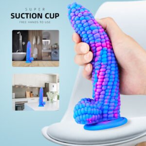 Corn-Shaped Silicone Dildo Anal Plug  Fruit & Vegetable Style Realistic Large Fake Penis, Adult Toys for Women