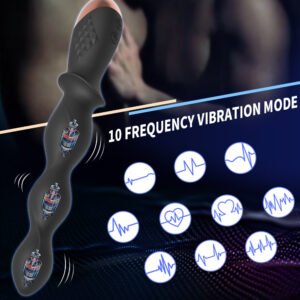 Electric Beaded Anal Plug  10 Vibration Modes, Couples Anal Stimulator, Adult Masturbator, Wholesale Sex Toy