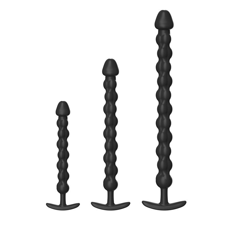 Beaded Anal Plug Extended Anal Toy for Outdoor SM, Masturbation, Unisex Pleasure Plug