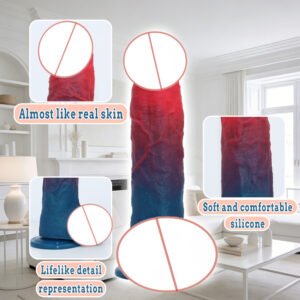 Realistic Silicone Dildo Female Masturbator  Mixed Color Fake Penis with Lifelike Skin Texture Adult Pleasure Toy