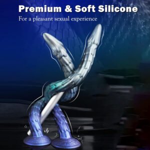 翻译：Extra-long Silicone Dragon Scale Anal Plug with Suction Cup, Anal Toy for Men and Women, Butt Plug, BDSM Adult Product Wholesale