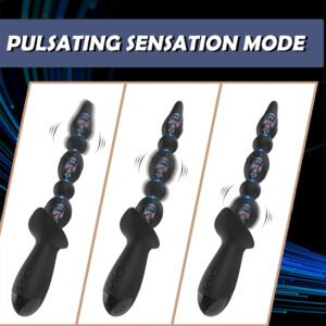 Electric Beaded Anal Plug  10 Vibration Modes, Couples Anal Stimulator, Adult Masturbator, Wholesale Sex Toy