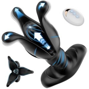 APP Remote Control Expanding Anal Plug, Multi-Frequency Telescopic Toy for Men and Women, Anal Pleasure Adult Product