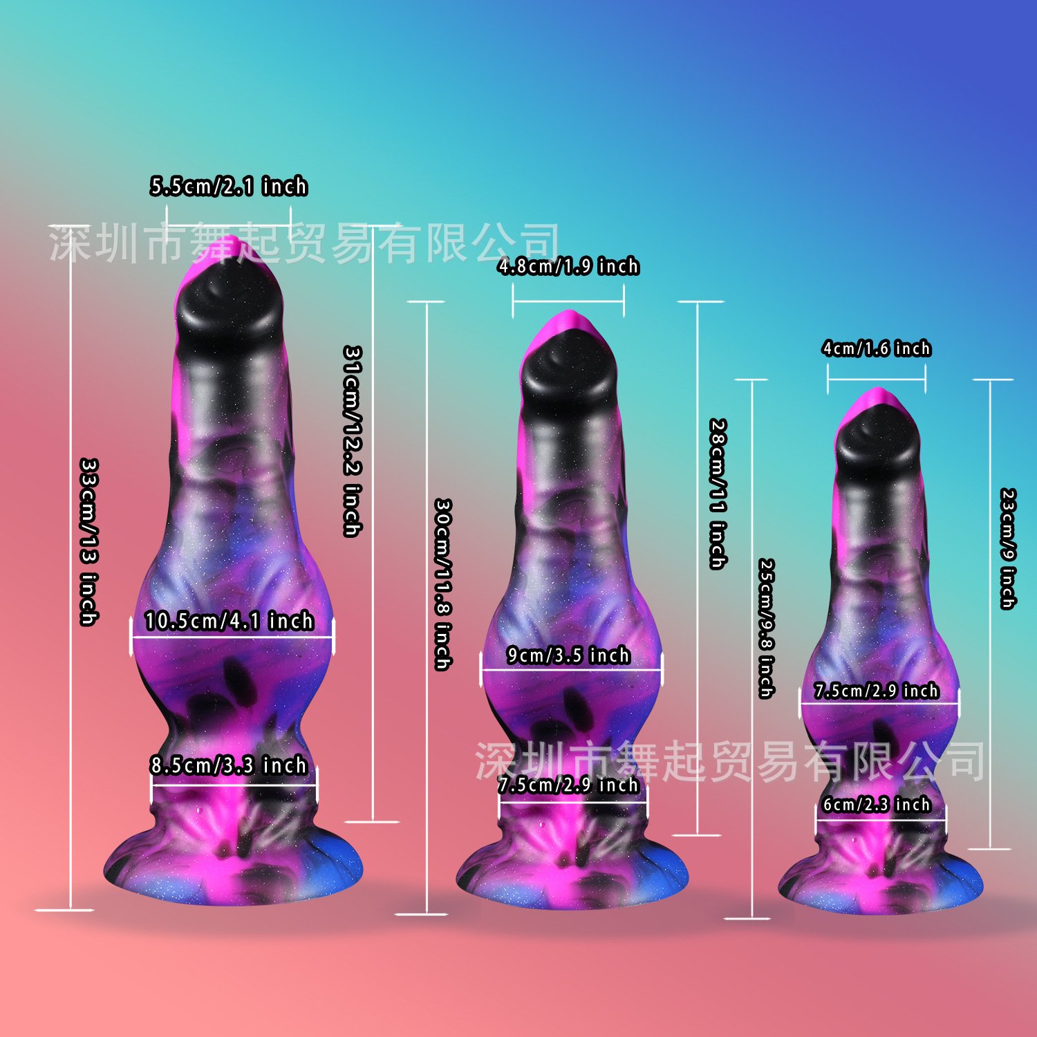 Irregular Dildo Female Sex Toy, Extra-Large Fake Penis, Double-Layer Silicone Anal Plug, Large Adult Pleasure Toy - 图片 7