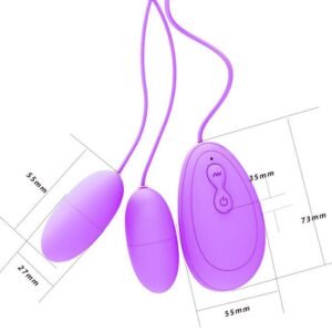 Frosted Wired Dual Egg Vibrator, Multi-Frequency Vibration, Remote-Control Clitoral Stimulator, Factory Direct Sale