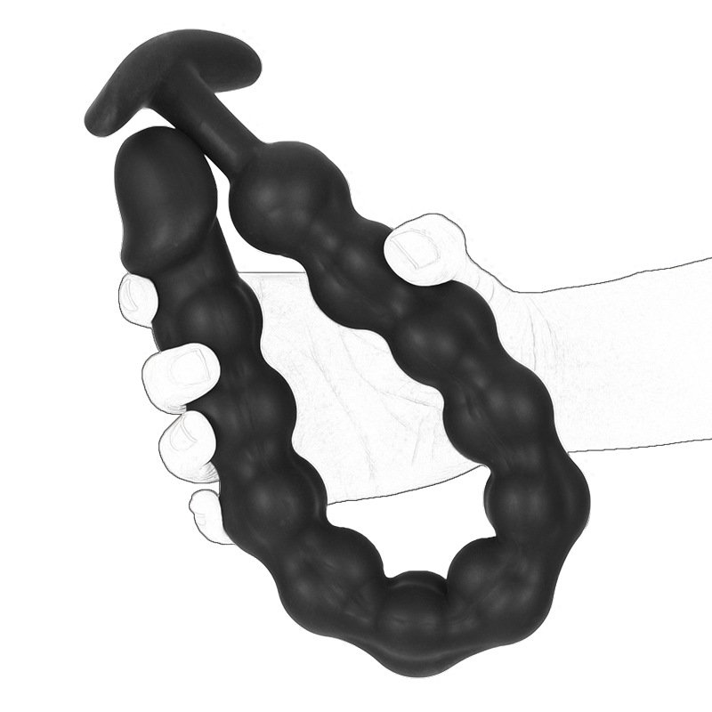 Beaded Anal Plug Extended Anal Toy for Outdoor SM, Masturbation, Unisex Pleasure Plug - 图片 4