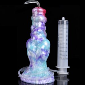 Squirting Silicone Animal Dog Dildo  Realistic Ejaculating Fake Penis, Adult Toy for Women