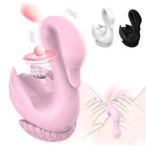 Swan Suction Vibrating Dual-Head Egg, Female Clitoral Stimulator, Instant Orgasm Masturbation Adult Toy