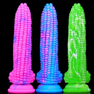 Corn-Shaped Silicone Dildo Anal Plug  Fruit & Vegetable Style Realistic Large Fake Penis, Adult Toys for Women