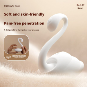 Swan Split-Style Insertable Suction Vibrating Egg  App-Controlled Female Adult Toy