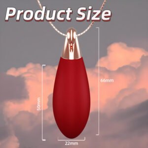 Rose Red Teardrop Necklace-Style Vibrating Egg for Women, Massage and Teasing Adult Pleasure Toy