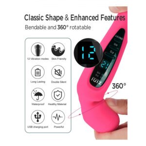 **Female Rechargeable Vibrating AV Wand Womens Masturbation Massager, Adult Sex Toy**