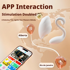 Swan Split-Style Insertable Suction Vibrating Egg  App-Controlled Female Adult Toy