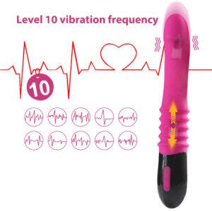 **Vibrating Wand  Female 10-Speed Telescopic AV Massager, Adult Sex Toy, Masturbator**