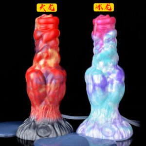 Squirting Silicone Animal Dog Dildo  Realistic Ejaculating Fake Penis, Adult Toy for Women