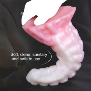 Unisex Adult Toy  Glow-in-the-Dark Fantasy Dragon Octopus Large Hand Anal Plug, Handmade Realistic Dildo in Pure Liquid Silicone