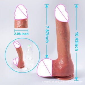 Realistic Fake Penis Masturbator  Liquid Silicone Double-Layer Soft Veined Dildo for Adult Pleasure