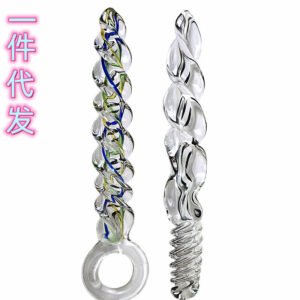 New Rotating Glass Dildo  Female Masturbator Anal Plug, Adult Pleasure Toy