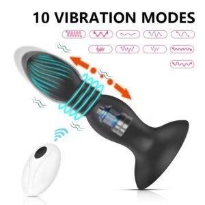 Best-Selling Anal Plug  Cleanse Function, Wireless APP-Controlled Suction Cup, Retractable & Vibrating Silicone Anal Plug, Prostate Massager