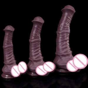 643g Extra-Large Realistic Irregular Dildo  Colorful Glow-in-the-Dark Silicone Anal Expander, Unisex Masturbator, Outdoor SM Toy