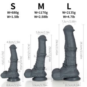 Extra Large Silicone Horse Dildo  Realistic Stallion Penis, Soft Unisex Expander Masturbator Adult Toy