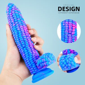 Corn-Shaped Silicone Dildo Anal Plug  Fruit & Vegetable Style Realistic Large Fake Penis, Adult Toys for Women