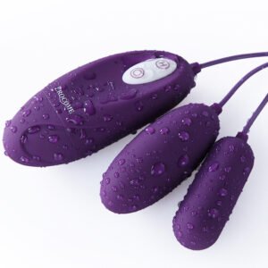 Dual Vibrating Egg for Women, Wired Remote-Control Battery-Powered Adult Toy