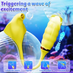 Telescopic Tongue-Licking Vibrating Egg for Women, Vibrator, Adult Pleasure Toy