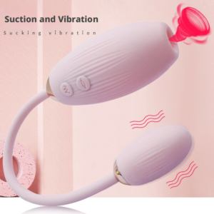 Suction & Vibrating Dual Egg  Clitoral Stimulating Female Masturbator