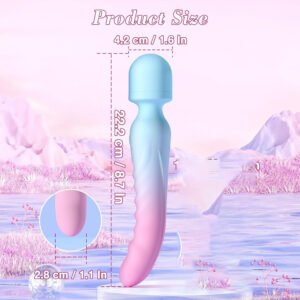 **Double-Ended Vibrator  Womens Adult Toy, Warming Vibrating Massager, Quick Climax AV Wand for Female Pleasure**